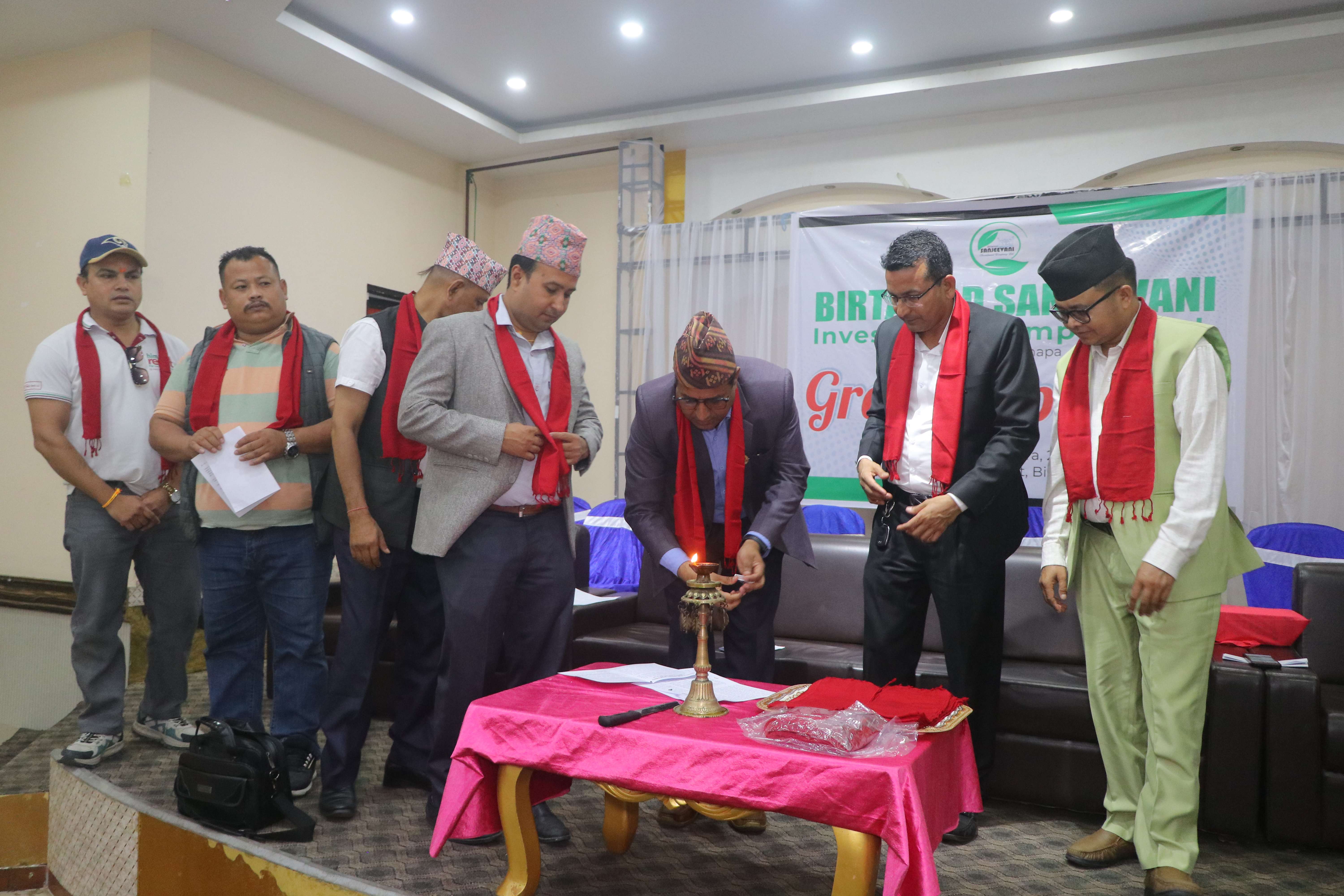 Traditional lamp lighting ceremony